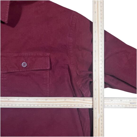L.L.Bean Classic Chamois Shirt - Burgundy XXL Regular 2000s Outdoors - Picture 3 of 3